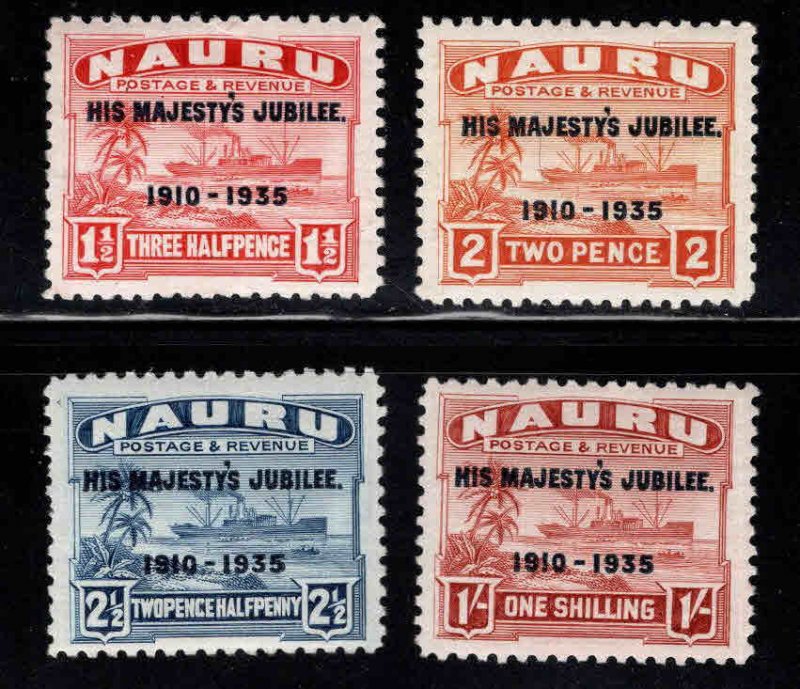 NAURU Scott 31-34  MH* 1935 KGV Jubilee set