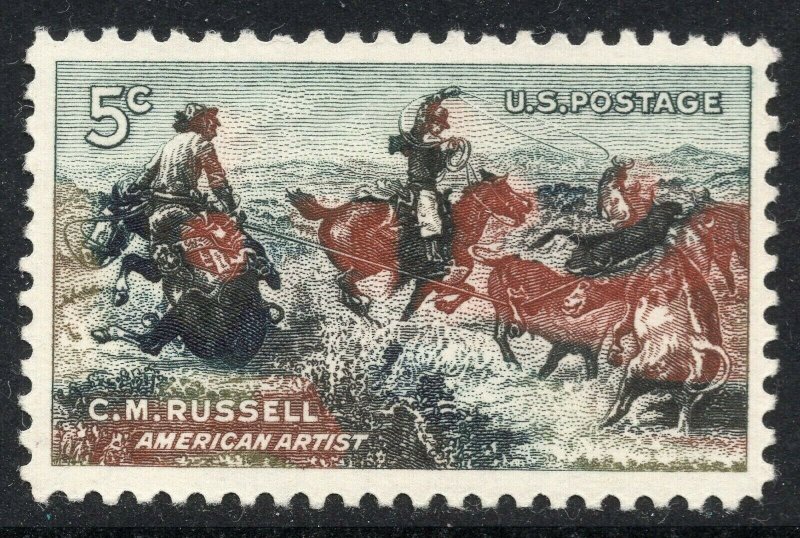 1535 - US 1964 - Charles M.Russell - American Artist - Horses - MNH Stamp 5c