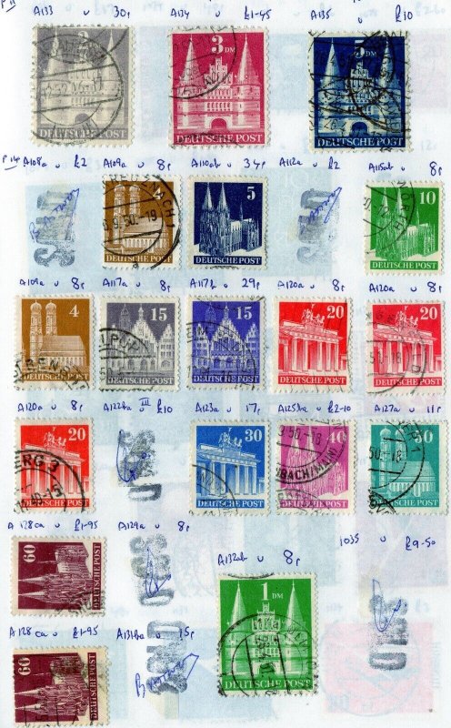 Dealers stamp approval book Germany 79 stamps selling value approx £105
