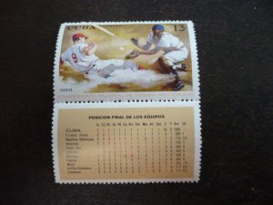 Stamps - Cuba - Scott# 1432 - Mint Hinged Single Stamp plus 1 Se-Tenant Label