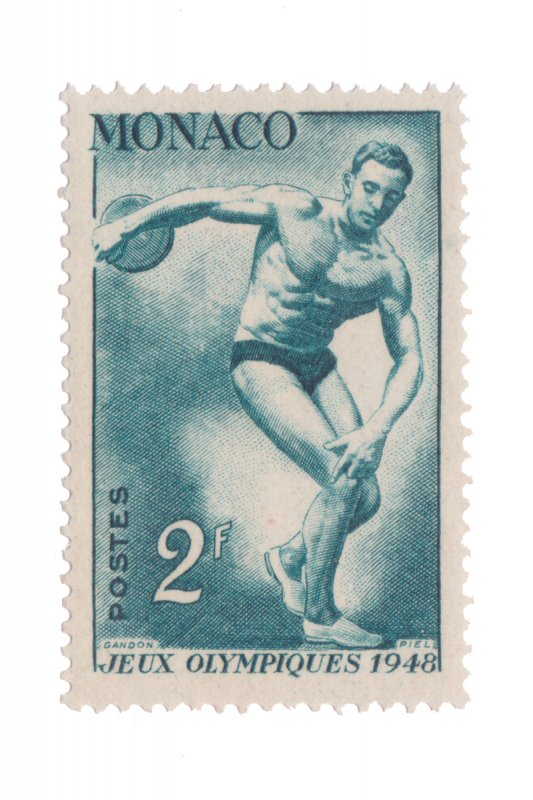 MONACO 1948 STAMP SCOTT # 206. LONDON SUMMER OLYMPICS. MH.