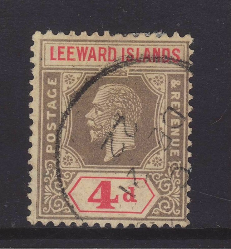 1922 Leeward Is 4d Wmk Mult Crown CA Fine Used SG52