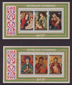 Burundi 533a,C269a Christmas Souvenir Sheet MNH VF