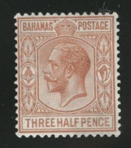 BAHAMAS Scott 73 MH* 1934, KGV MH* stamp CV$12