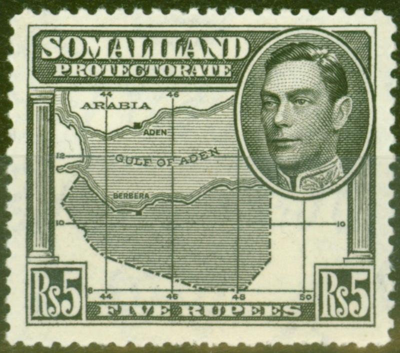 SOMALILAND 1938 5R Noir SG104 MNH