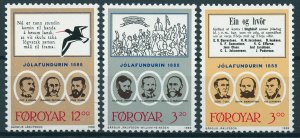 Faroe Islands Foroyar 1988 MNH Christmas Meeting Establish National Movement