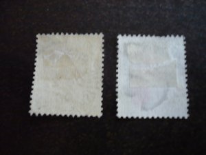 Stamps - Orange Free State - Scott# 44j,45i -Used Part Set of 2 Stamps