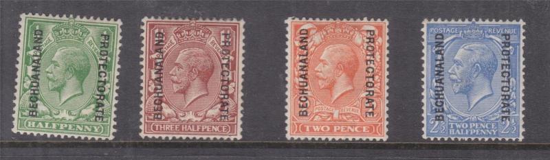 BECHUANALAND PROTECTORATE, 1913 on GB, Single Cypher, 1/2d., 1 1/2d.,2d., 2 1/2d