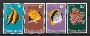 1975 Tokelau 45-8 complete Fish set of 4 MNH