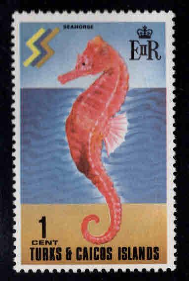 Turks and Caicos Islands Scott 232 MH* Seahorse stamp