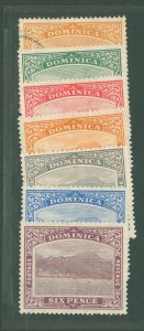 Dominica #55-61 Unused