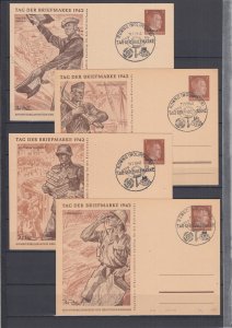 Third Reich Propaganda Postcard 1942 Full set of 4 Postcards Ukranian Issue