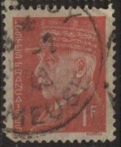 France 437 (used) 1fr Pétain, rose red (1941)