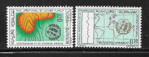 Morocco 1964 UN 4th World Meteorological Day Sc 102-103 MNH A2262