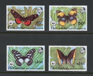 GAMBIA  SCOTT#381/84  WWF BIRDS  MINT NEVER HINGED  --SCOTT $130.00