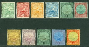 SG 77-88 Grenada 1906-11. ½d to 10/- set of 11. Mint. 1/-, 2/-, 5/- & 10/-...