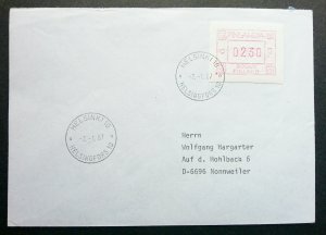 Finland FINLANDIA 88 1987 ATM (Frama Label cover) *addressed