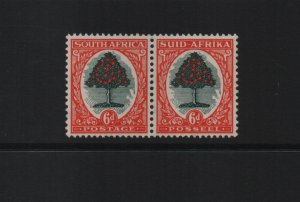 South Africa 1951 SG119 6d unmounted mint pair