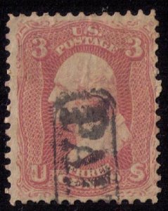 US Sc 64b Fancy Paid Cancellation Used Very Fine Cat. $150.00