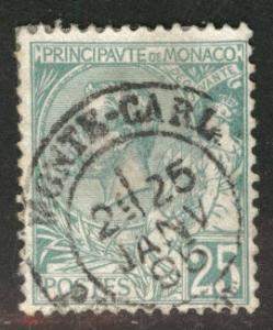 Monaco Scott 20 Used  Prince Albert I 1891 slight thin CV$32