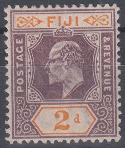 1903 FIJI KEVII 2d DULL PURPLE & ORANGE (SG # 106) MH VF