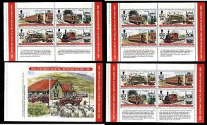 Isle of Man-Sc#626a,627a-4 panes from complete booklet-unuse