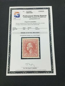 MOMEN: US STAMPS #526 MINT OG NH PSE GRADED CERT VF/XF-85J