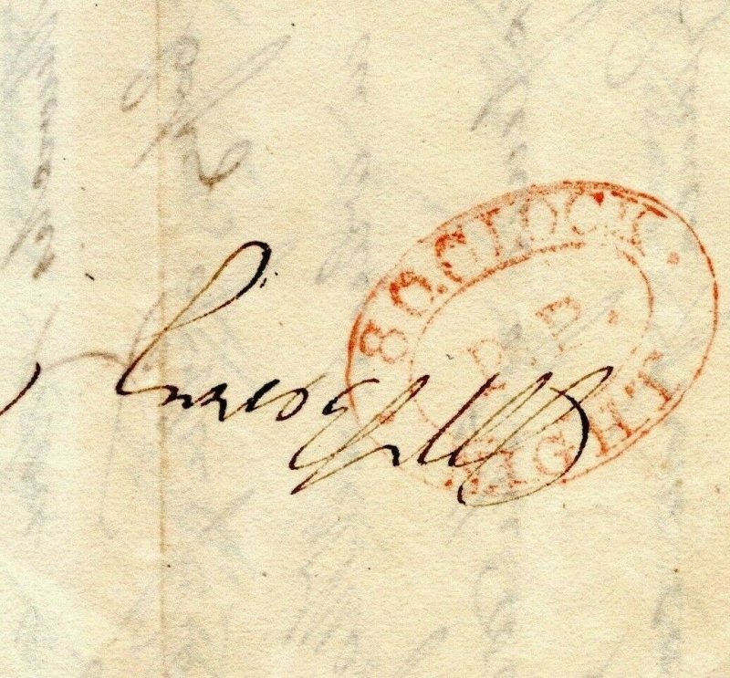 GB Scotland LATE MAIL Cover 1804 Early *8 O'CLOCK NIGHT* Timed Postmark MC181a