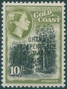 Ghana 1957 10s black & olive-green SG181 MNH