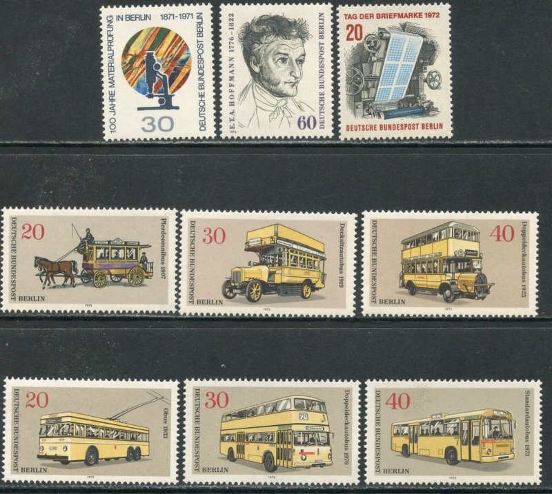 GERMANY BERLIN Sc#9N326//9N340 1971-73 Four Complete Sets OG Mint Most NH (b)