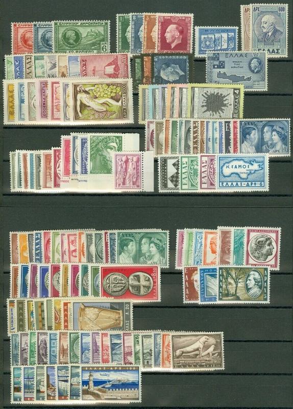 EDW1949SELL : GREECE Beautiful collection of ALL DIFF VF MNH CPLT SETS Cat $1410