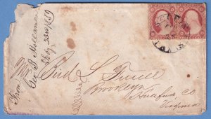 US #25 pair on cover.  Reduced 3x!  3/26