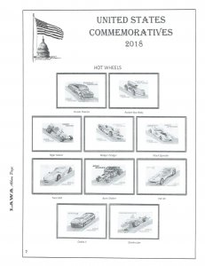 2018 US COMMEMORATIVE  ISSUES SUPPLEMENT – LAWA Album Pages