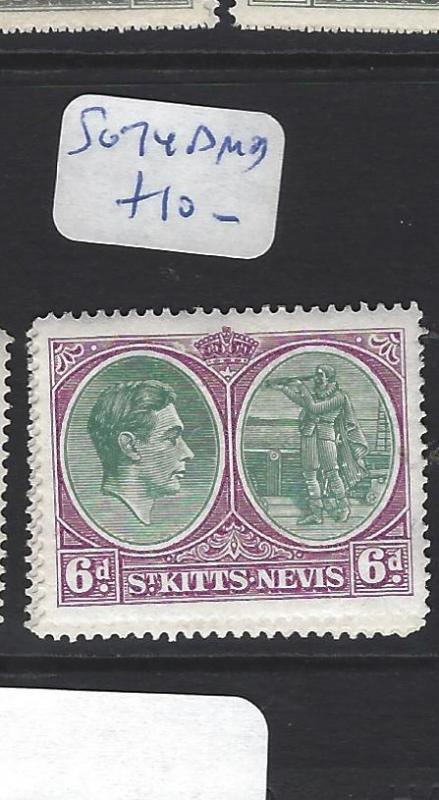 ST KITTS NEVIS  (PP2806B)  KGVI  6 D  SG 74D     MOG