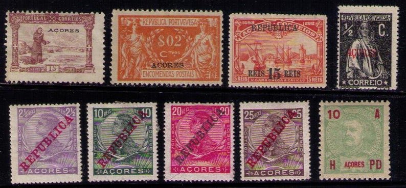 Sc 126-131 Portugal Colony LOT MH Lot 1895/1925 Azores Islands (24 Each) VF