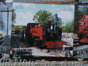 ​DJIBOUTI-2012-CLASSIC & MODEN TRAINS IMPERF-MNH S/S-VF WE SHIP TO WORLDWIDE