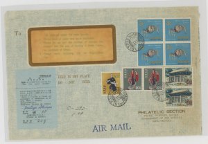 Ryukyu Islands  1968 Official Business Air Mail Cover with Customs Form, Mild wear; ECV $15 +