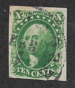 15 Used 10c. Washington,   Type III,  scv: $140, FREE INSURED SHIPPING