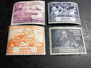 Malaya Malacca Scott 18-21 Mint