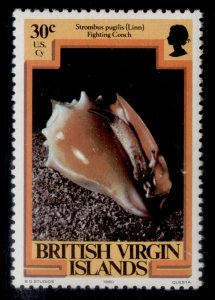 BRITISH VIRGIN ISLANDS QEII SG428, 1980 30c fighting conch, NH MINT.