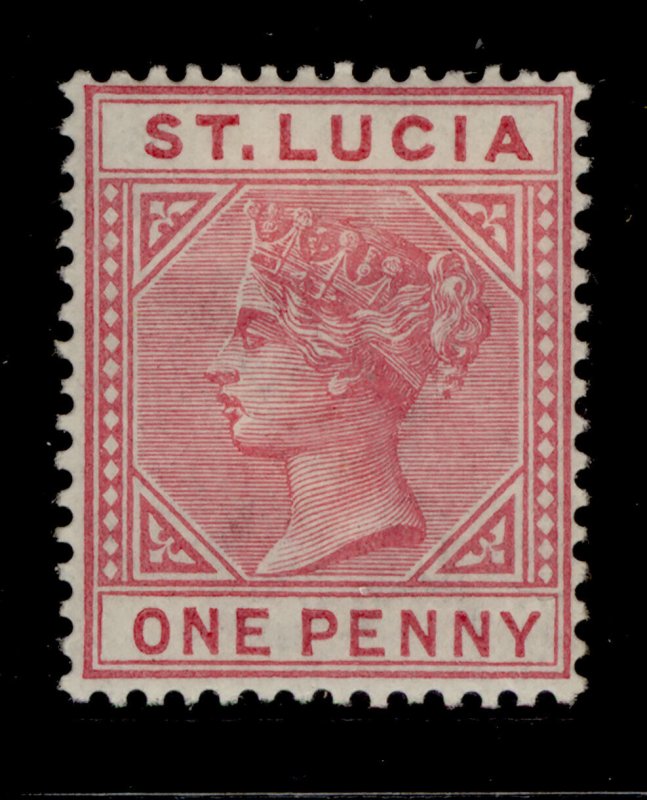 ST. LUCIA QV SG32, 1d carmine-rose, M MINT. Cat £55. DIE I