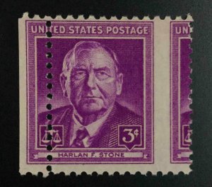 MOMEN: US STAMPS #3c VAR. MISPERF MINT OG NH LOT #52966