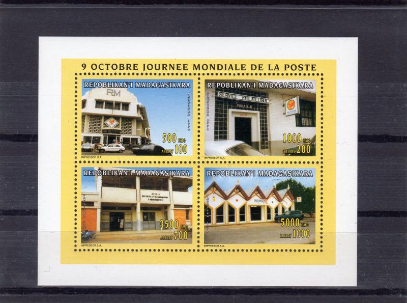 Malagasy 1996 POST DAY Sheet Perforated Mint (NH)