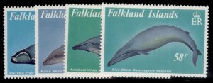 FALKLAND ISLANDS QEII SG583-586, 1989 Baleen Whales set, NH MINT.