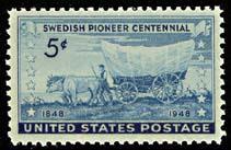 958 Swedish Pioneers F-VF MNH single