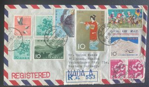 1965 Kobe Japan Registered Airmail Cover  To Munden Germany