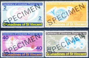 Grenadines. 1974 specimen overshadowed UPU.