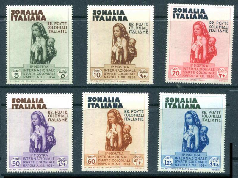 Somalia - Italy Woman and Child, #164-169 Mint LH, 1934