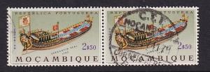 Mozambique  #461   used  1964   Royal barges  ships pair 2.50e