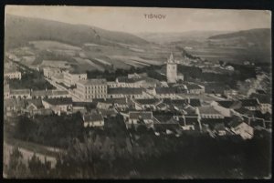 1918 Tisnov Czechoslovakia RPpC Postcard Cover To Paris France City View